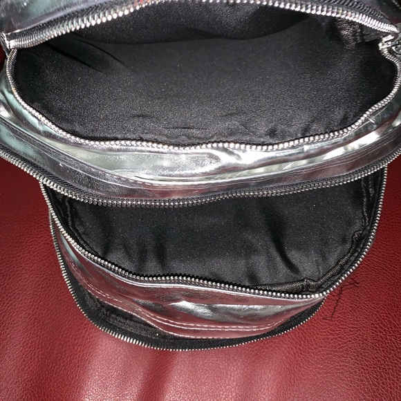 Metallic Silver Backpack - Picture 3 of 8